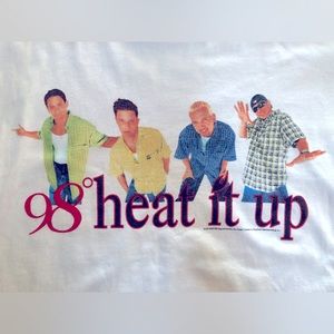 90’s Vintage 98 Degrees Graphic Tee “Heat It Up”